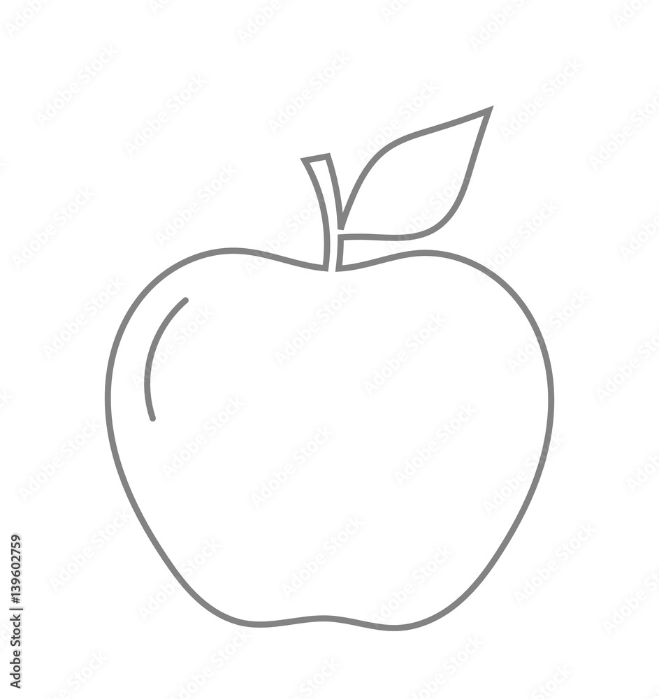 Apple line shape Apple line shape