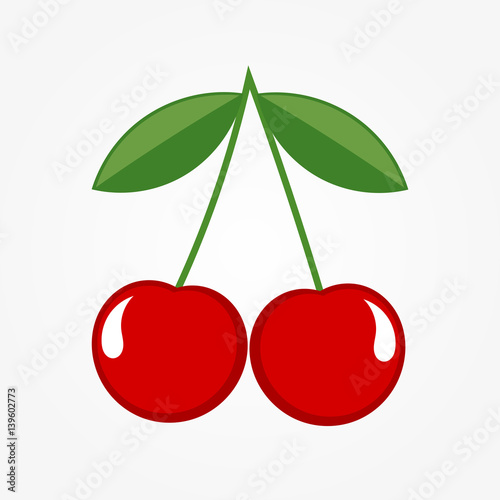 Sweet cherry fruit icon