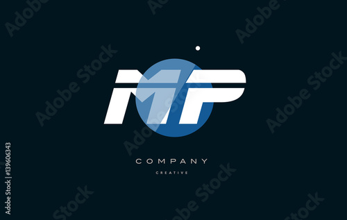 mp m p blue white circle big font alphabet company letter logo