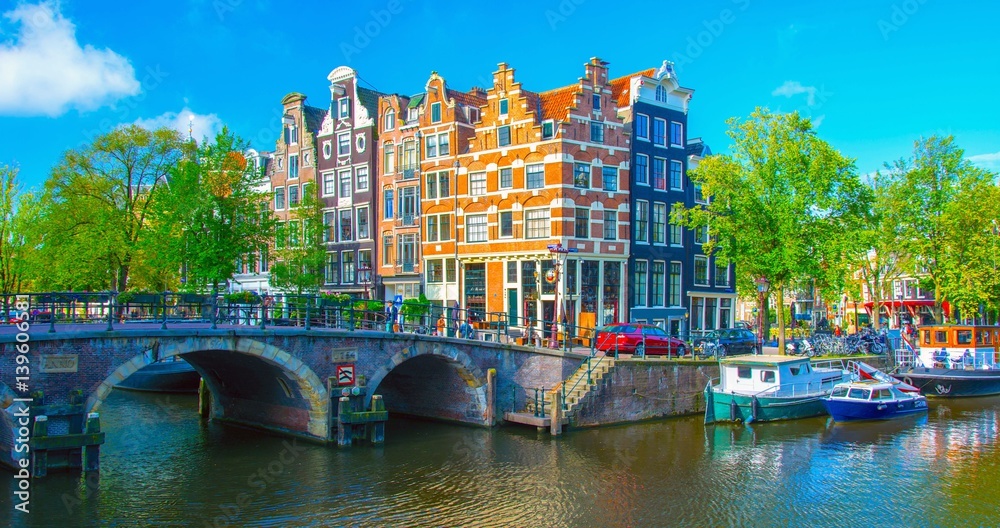 Naklejka premium Amsterdam, Pays-Bas