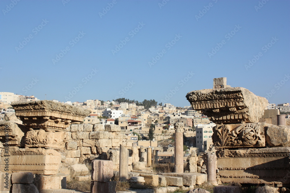 Ruins of the ancient city Jerash in Jordan, Middle East