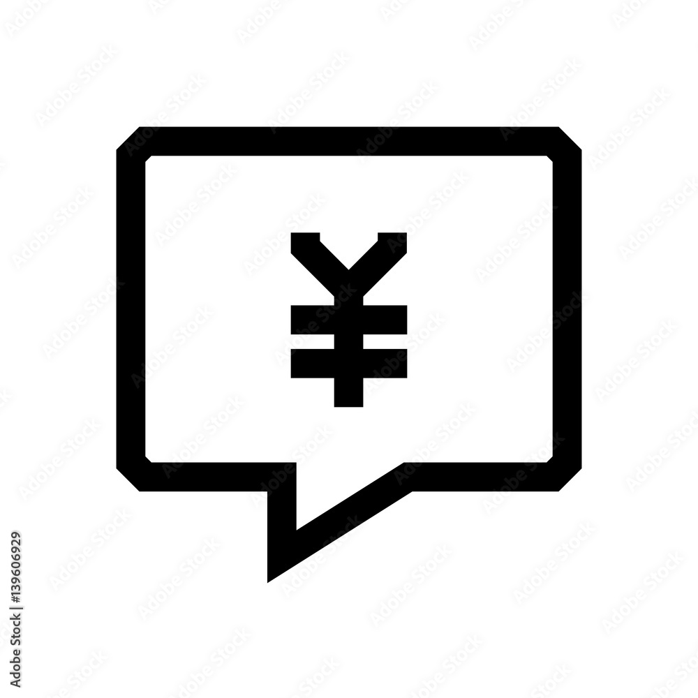 Obraz premium Japanese Yen mini line, icon