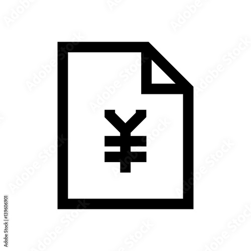Japanese Yen mini line, icon