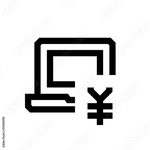 Japanese Yen mini line, icon