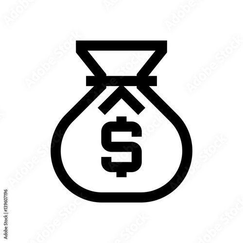 dollar mini line, icon