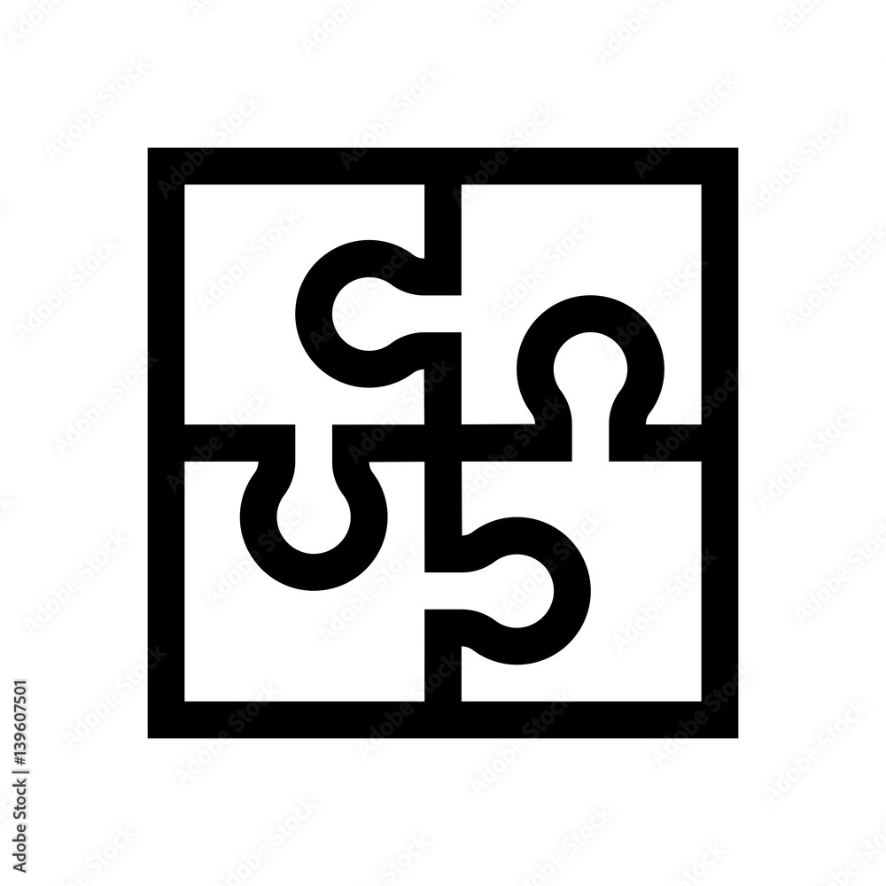 Jigsaw puzzle mini line, icon Jigsaw puzzle mini line, icon