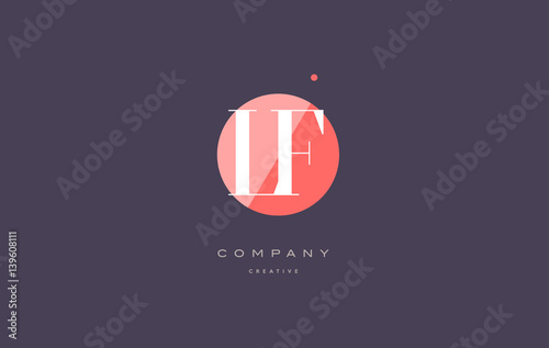 lf l f  retro vintage rhombus simple black white alphabet letter logo