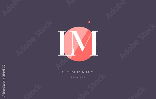 lm l m  retro vintage rhombus simple black white alphabet letter logo
