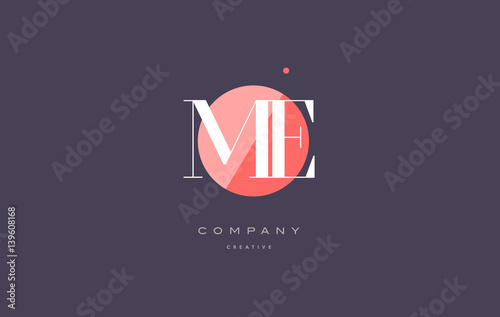 me m e  retro vintage rhombus simple black white alphabet letter logo