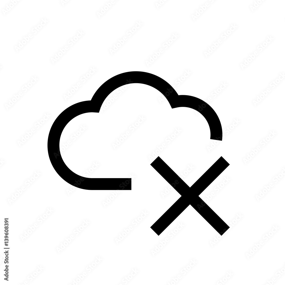 Cloud mini line, icon Cloud mini line, icon
