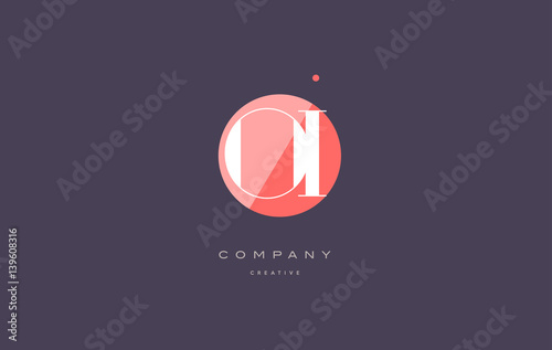 oi o i  retro vintage rhombus simple black white alphabet letter logo