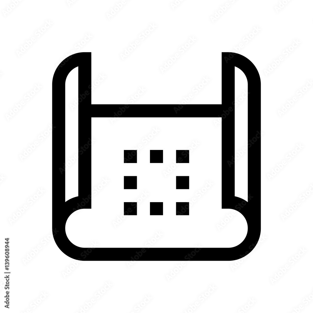 Plan, mockup mini line, icon, background and graphic. The icon is black and white, linear flat, vector, pixel perfect, minimal, suitable for web and print. Plan, mockup mini line, icon, background and graphic. The icon is black and white, linear flat, vector, pixel perfect, minimal, suitable for web and print.