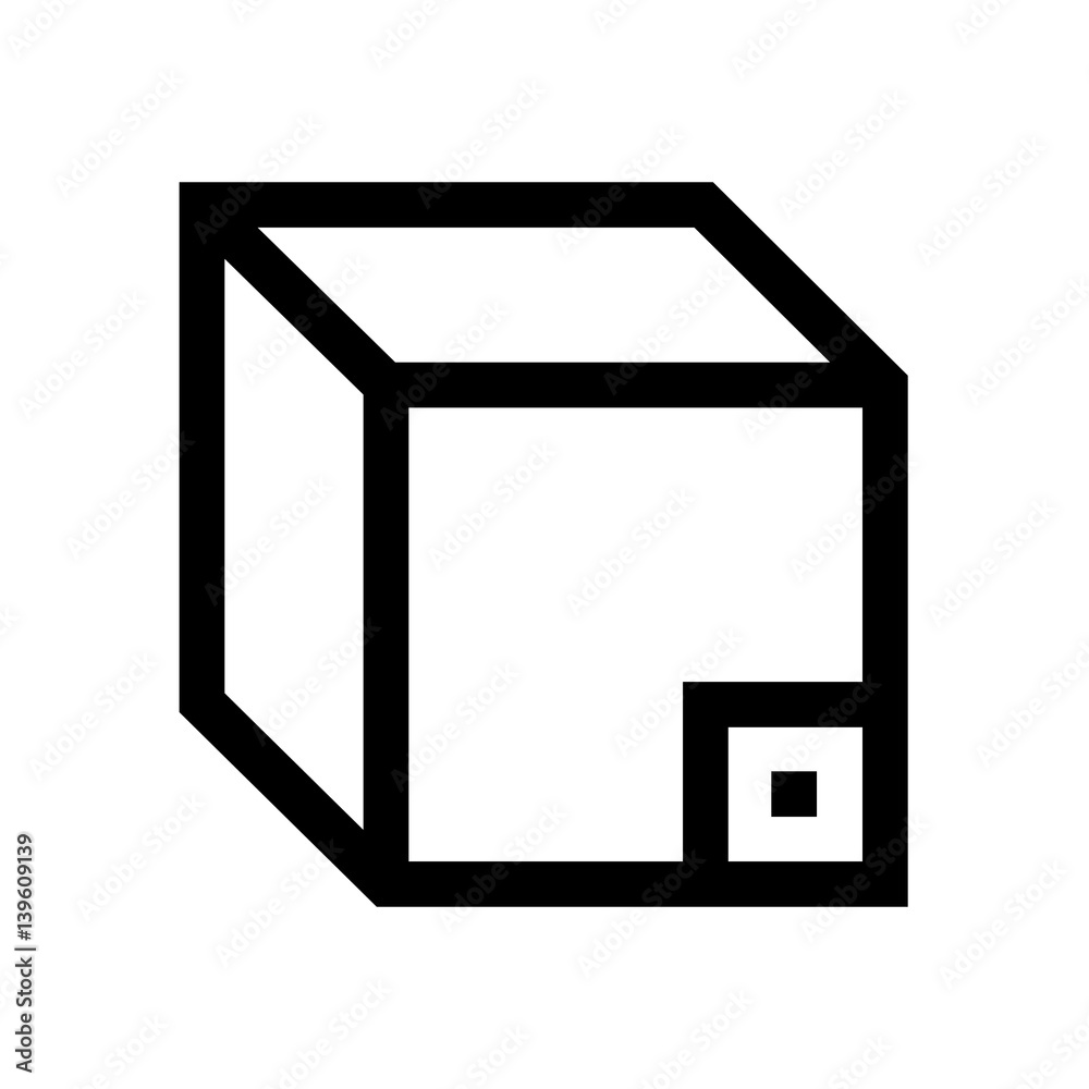 Cube mini line, icon Cube mini line, icon