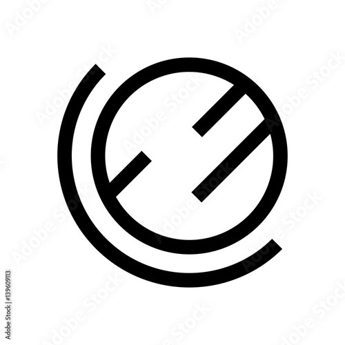 Globe mini line, icon