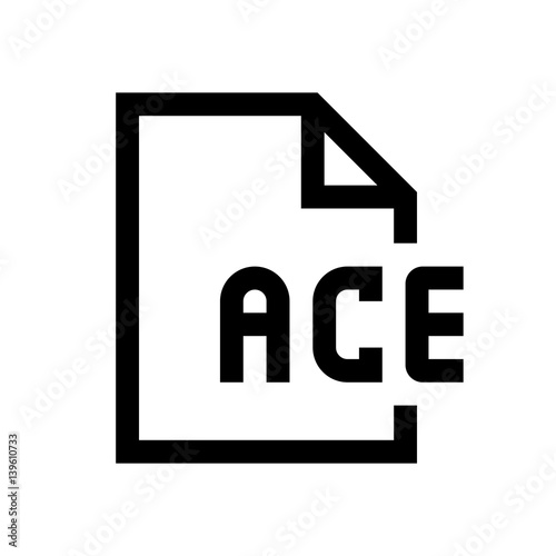 File format mini line, icon