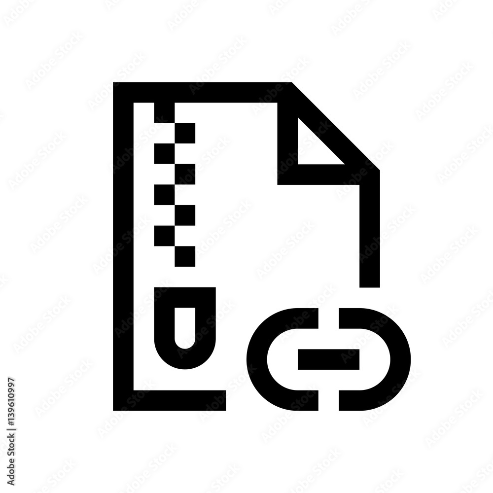 Compressed file mini line, icon Compressed file mini line, icon
