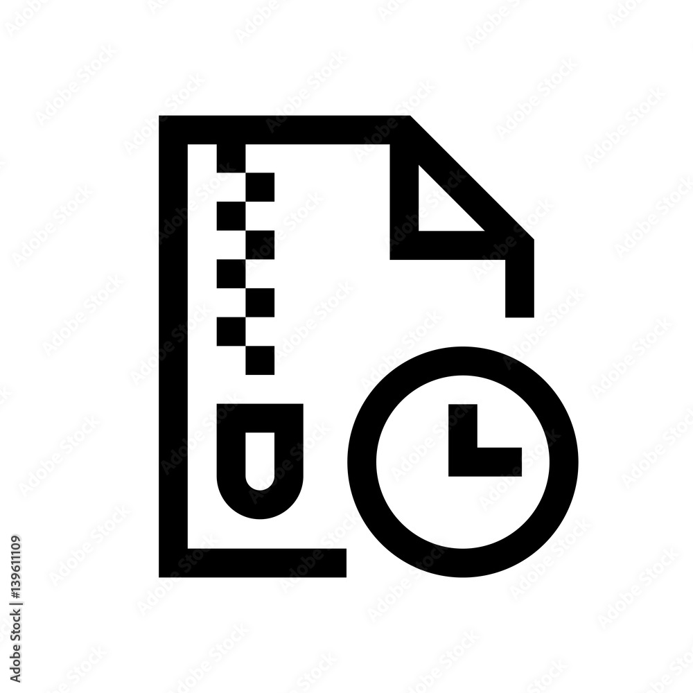 Compressed file mini line, icon Compressed file mini line, icon