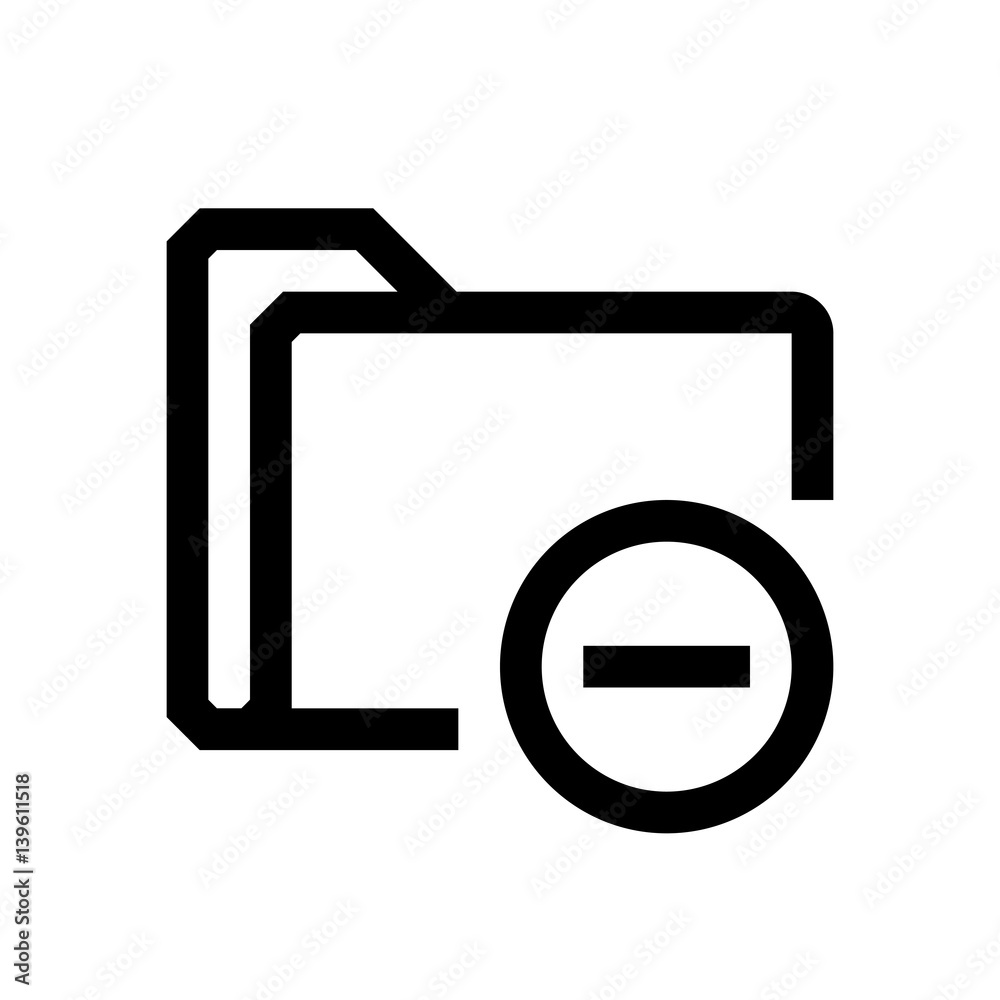 Folder mini line, icon