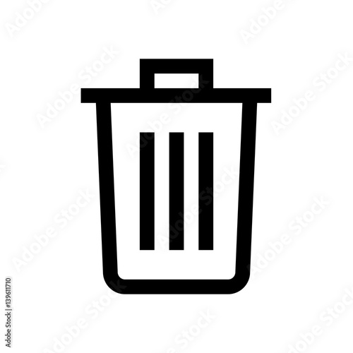 Wallpaper Mural Trash bin mini line, icon Torontodigital.ca