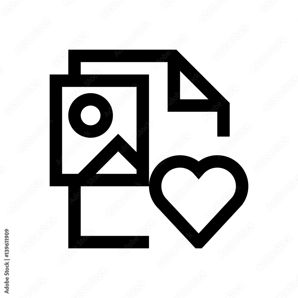 Picture file mini line, icon Picture file mini line, icon