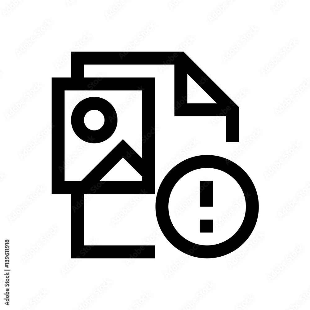 Picture file mini line, icon Picture file mini line, icon