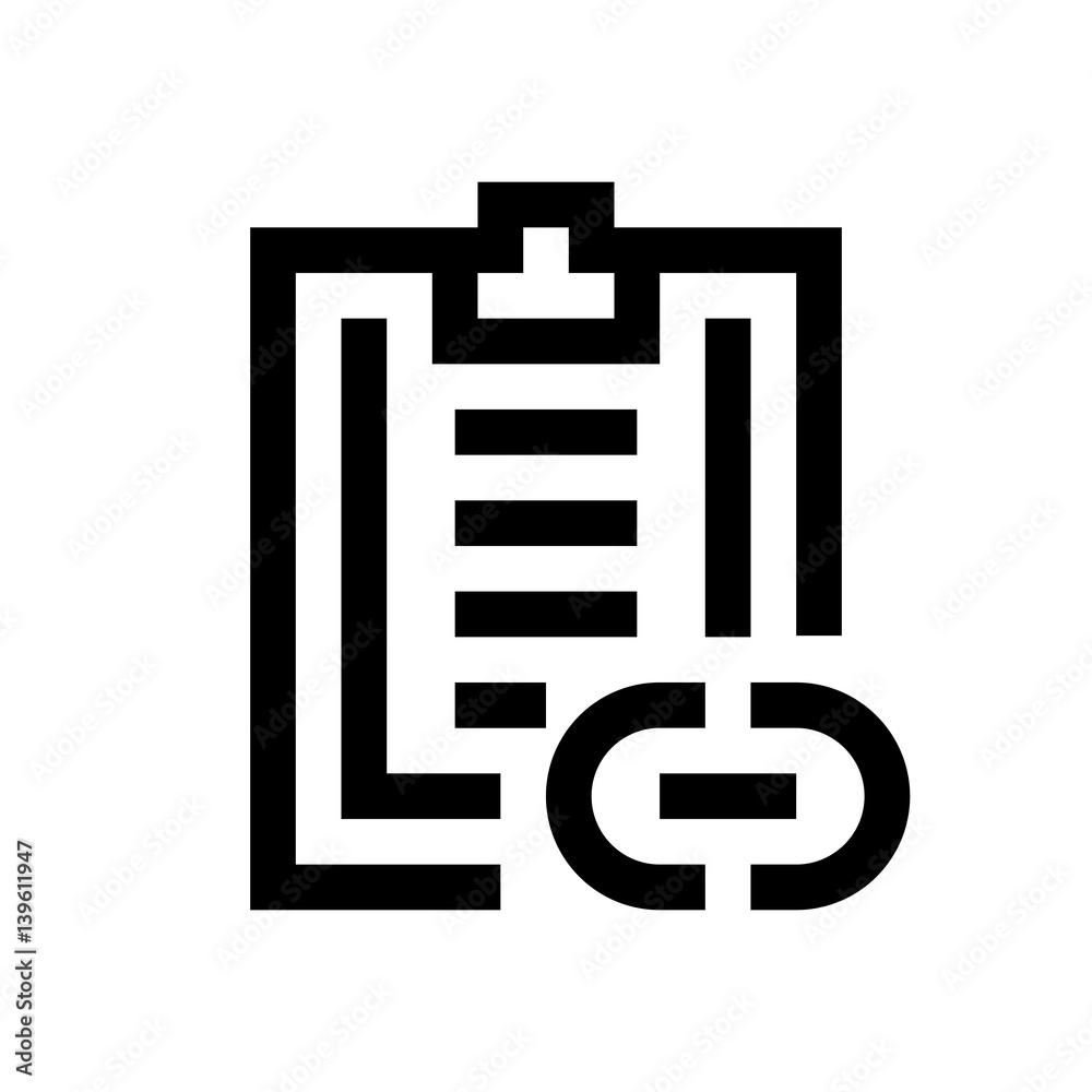 Paper clip mini line, icon Paper clip mini line, icon