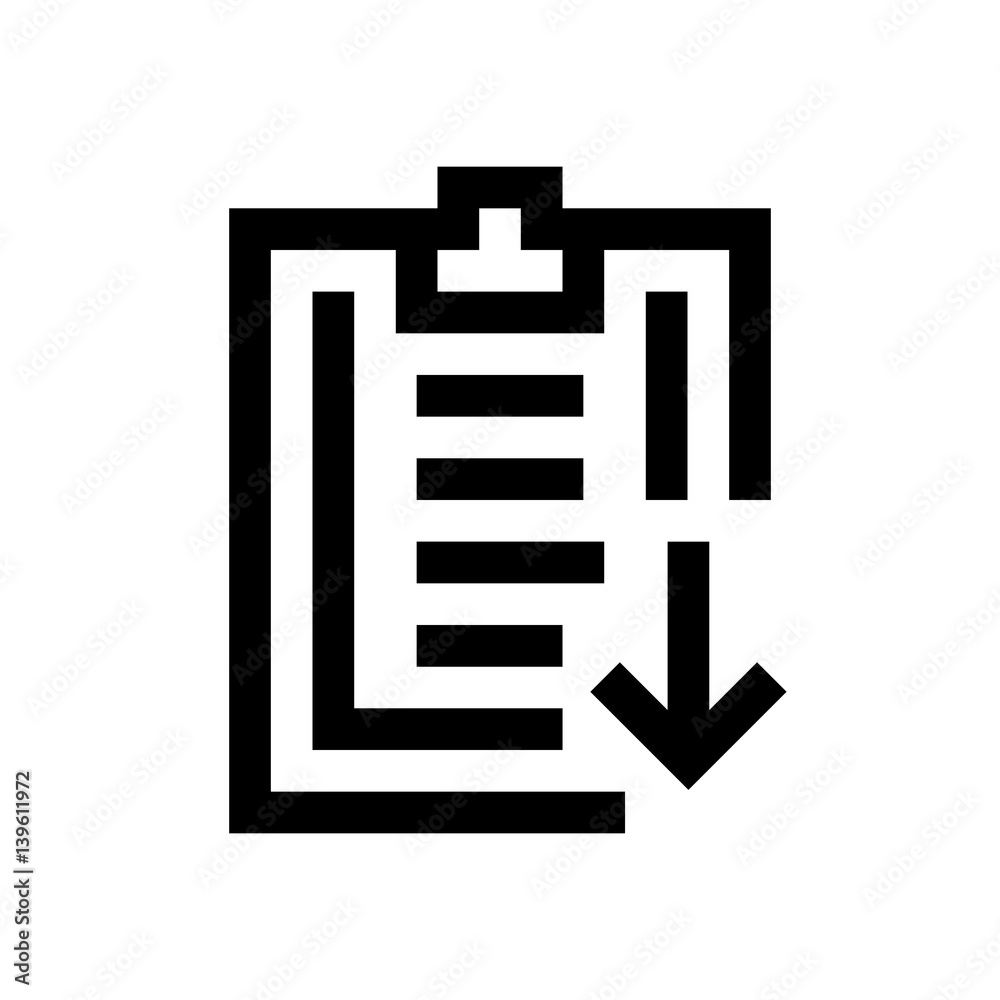 Obraz premium Paper clip mini line, icon