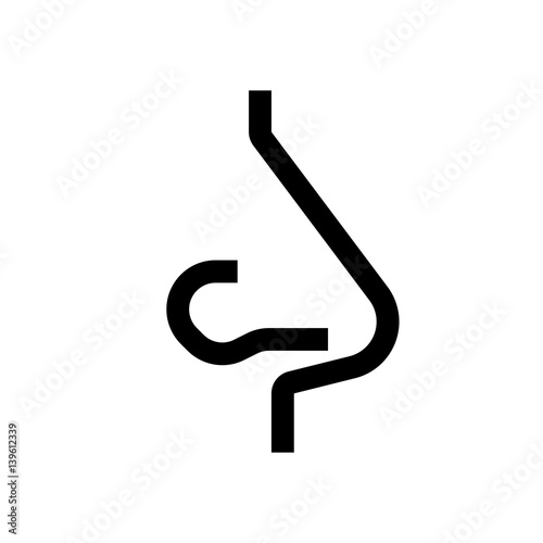 Nose mini line, icon