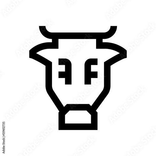 Cow mini line, icon