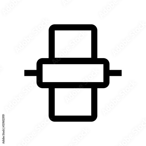 Rolling pin mini line, icon