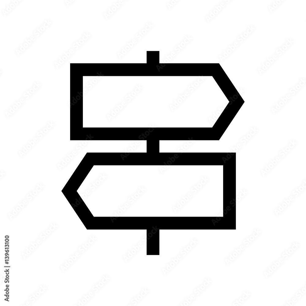 Road sign mini line, icon Road sign mini line, icon
