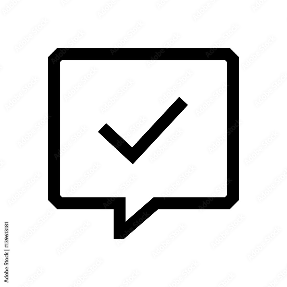 Speech bubble mini line, icon