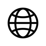 Globe mini line, icon