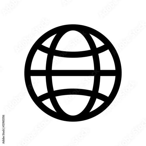 Globe mini line  icon
