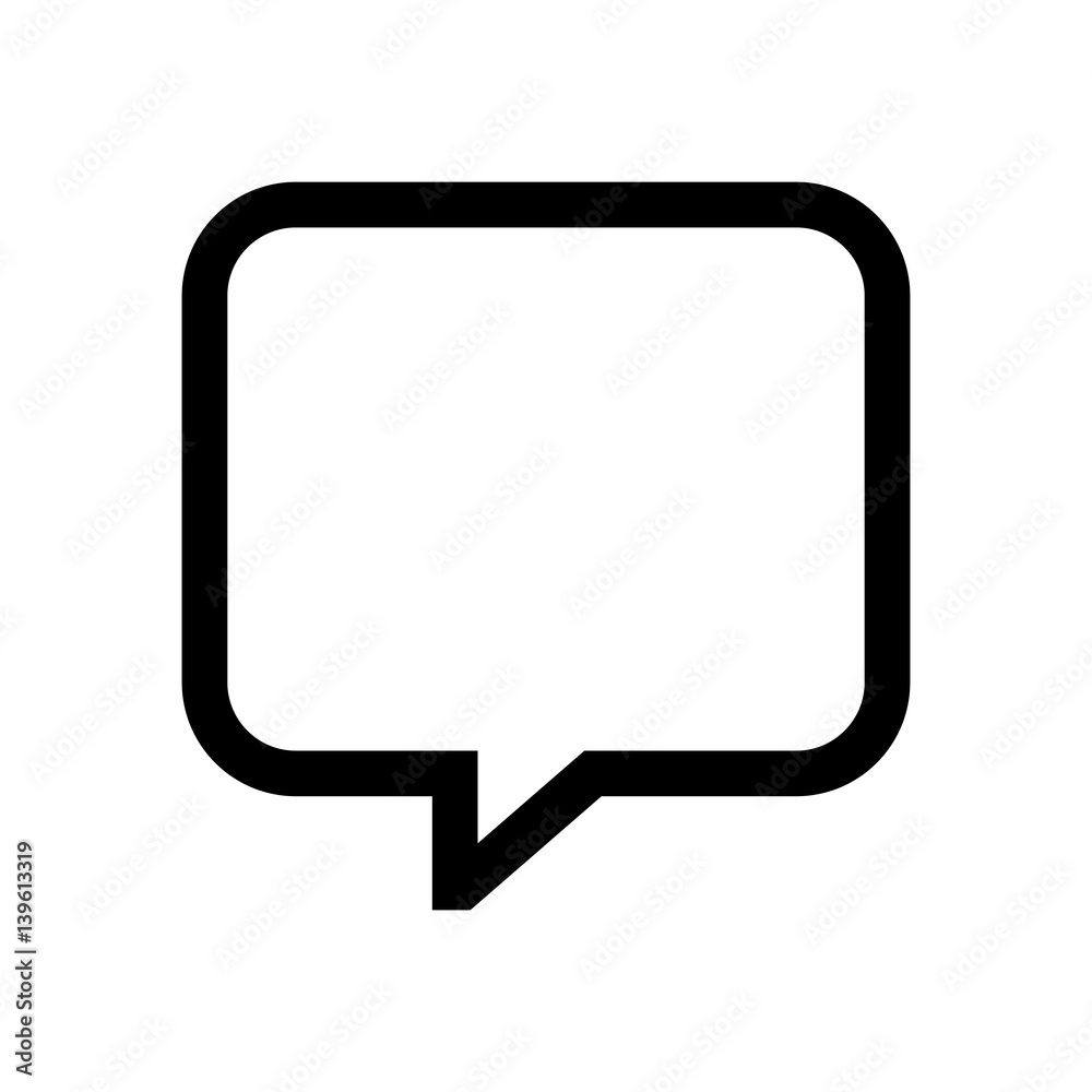 Speech bubble mini line, icon