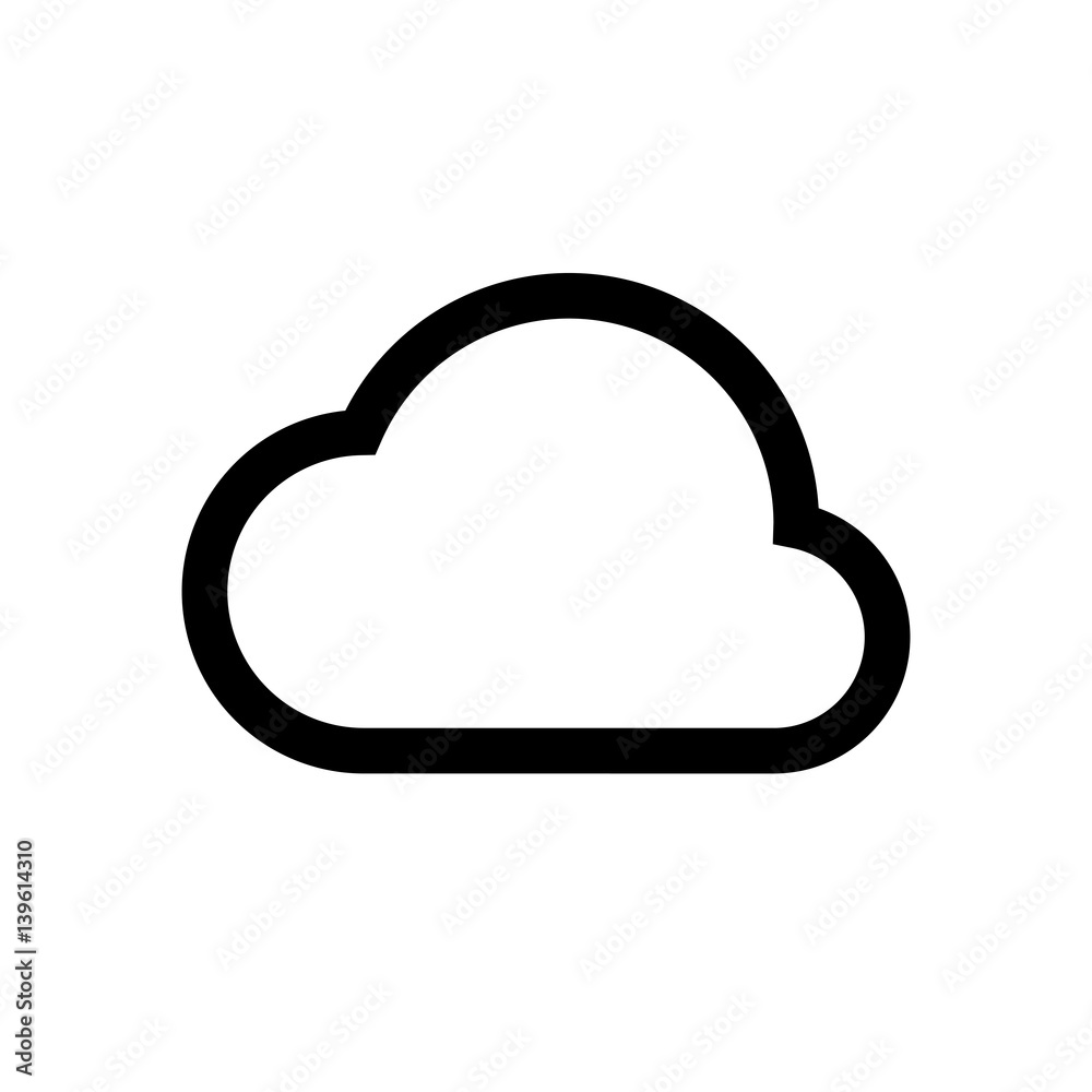Cloud mini line, icon Cloud mini line, icon