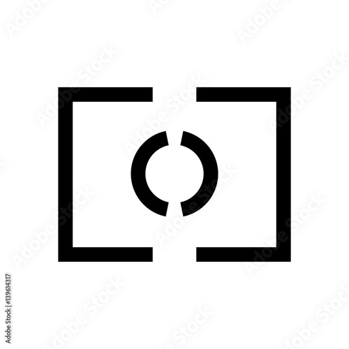 Photo focus mini line, icon