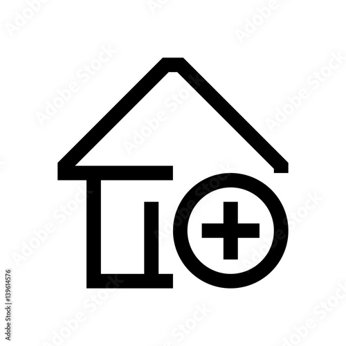 Building mini line, icon