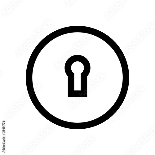 Key hole mini line, icon