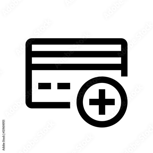 Credit card mini line, icon