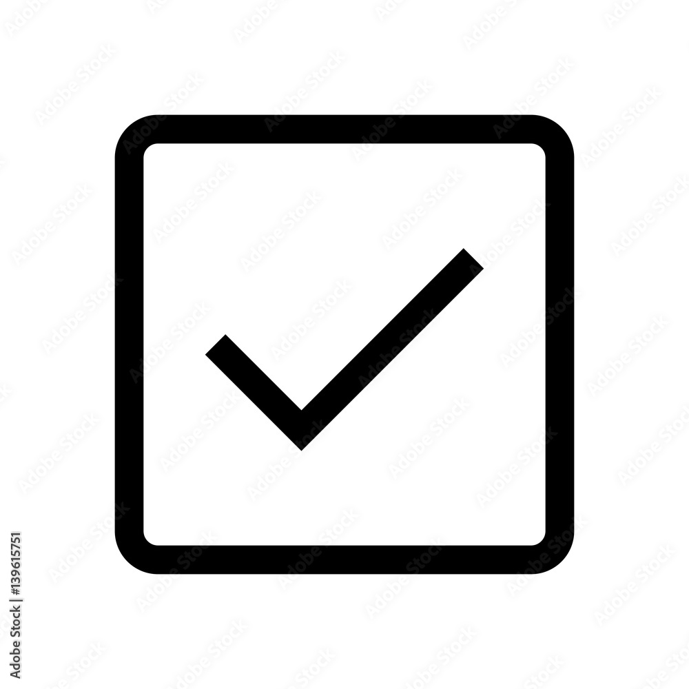 Check mark mini line, icon Check mark mini line, icon