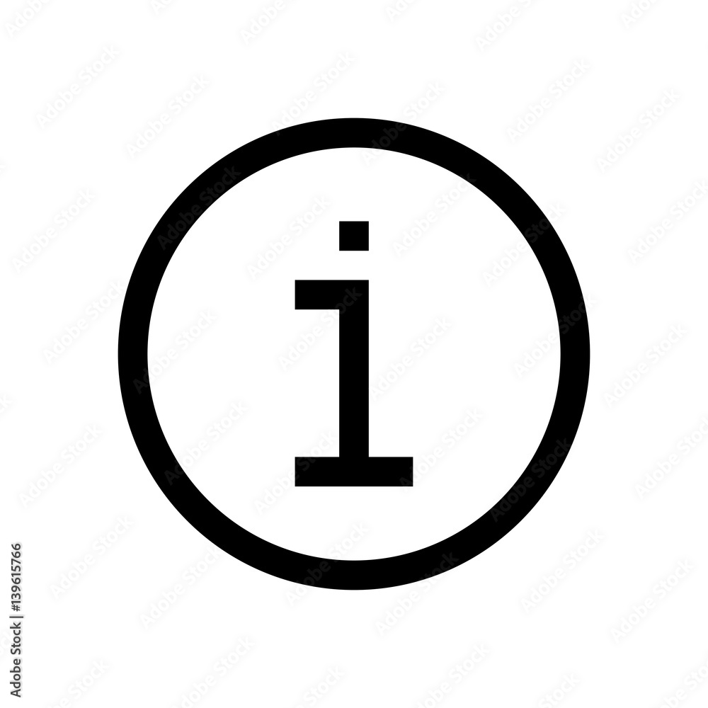 Information sign mini line, icon