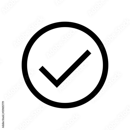 Check mark mini line, icon