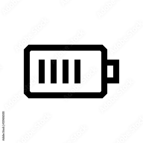 Battery mini line, icon
