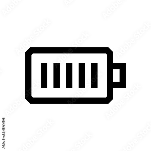 Battery mini line, icon