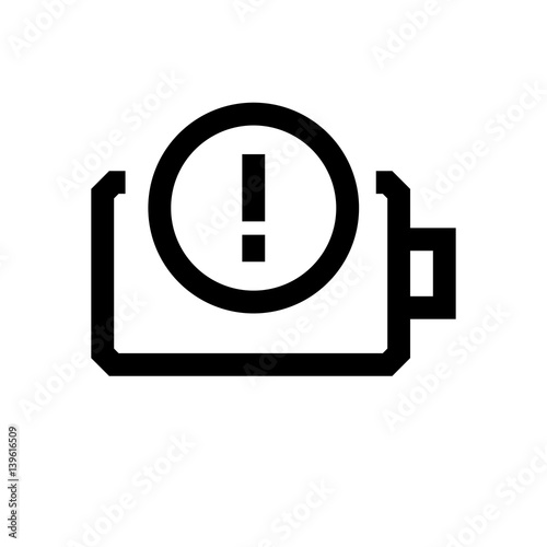 Battery mini line, icon