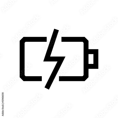 Battery mini line, icon