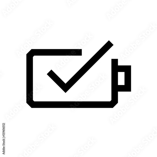 Battery mini line, icon