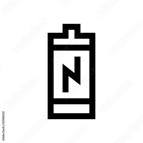 Battery mini line, icon