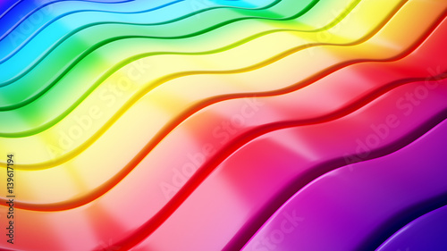 Rainbow background. 3d rendering  3d illustration.